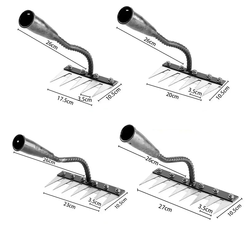 Rastrello da giardino in acciaio al carbonio – 5–8 denti