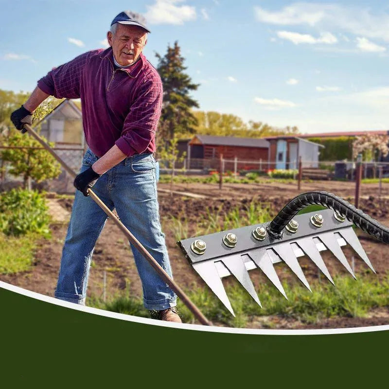 Rastrello da giardino in acciaio al carbonio – 5–8 denti